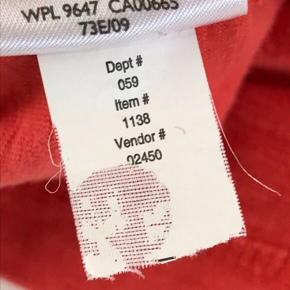 Eddie Bauer Split Neck Knit Top Women’s Size Small Orange 3/4 Sleeves Stretch - Picture 12 of 13